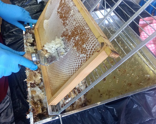 osklepianie ramek widelcem